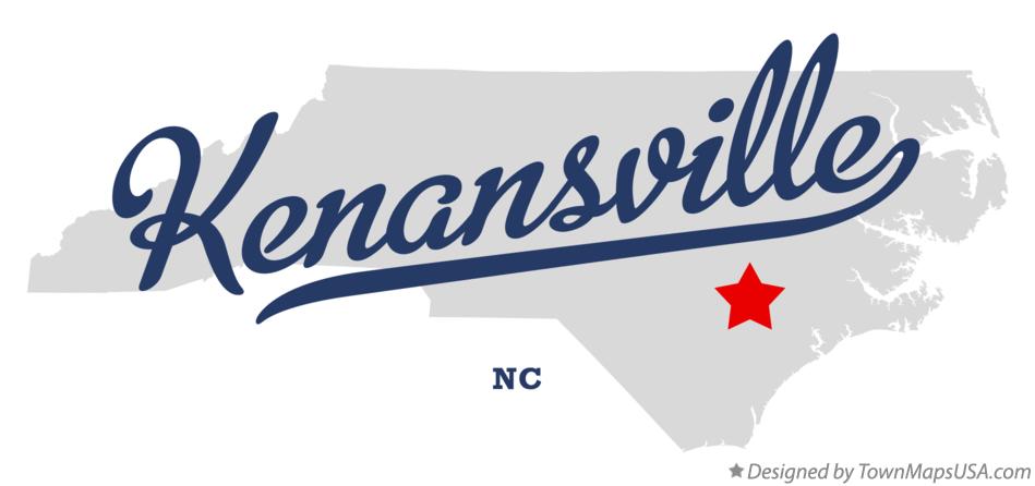 Map of Kenansville North Carolina NC