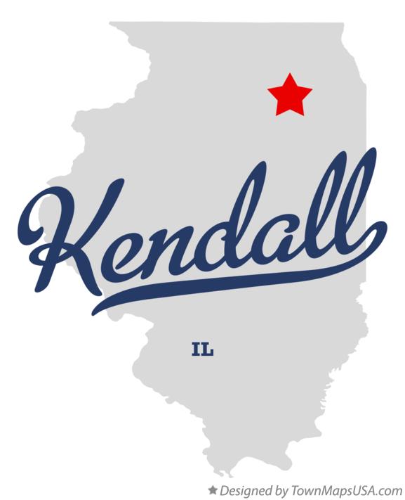 Map of Kendall Illinois IL