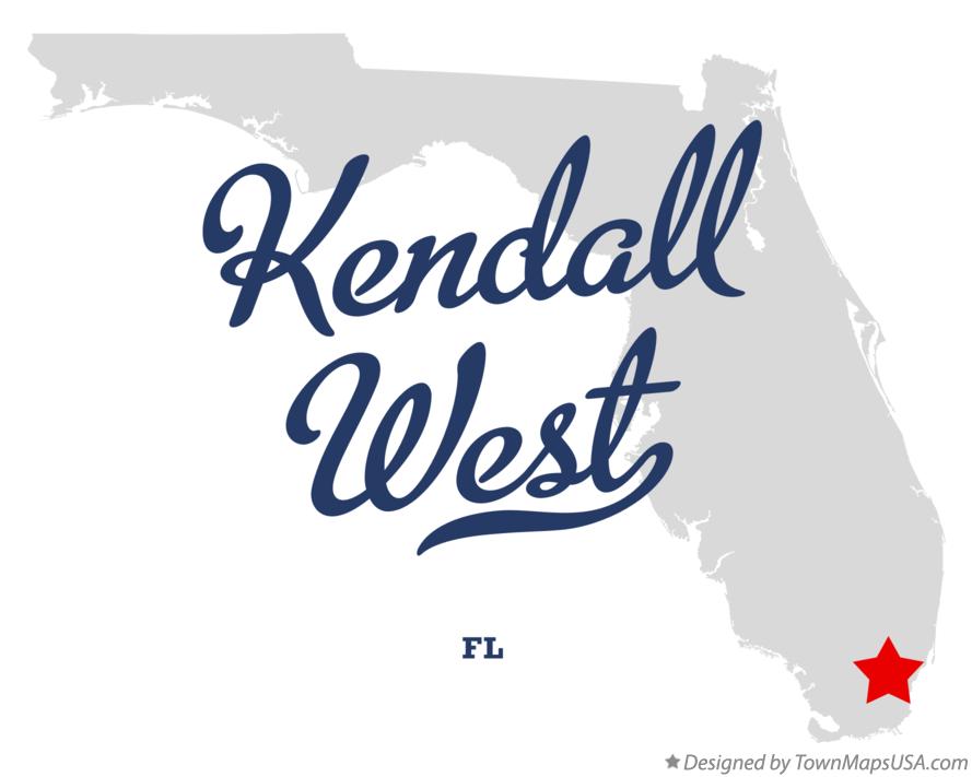 Map of Kendall West Florida FL
