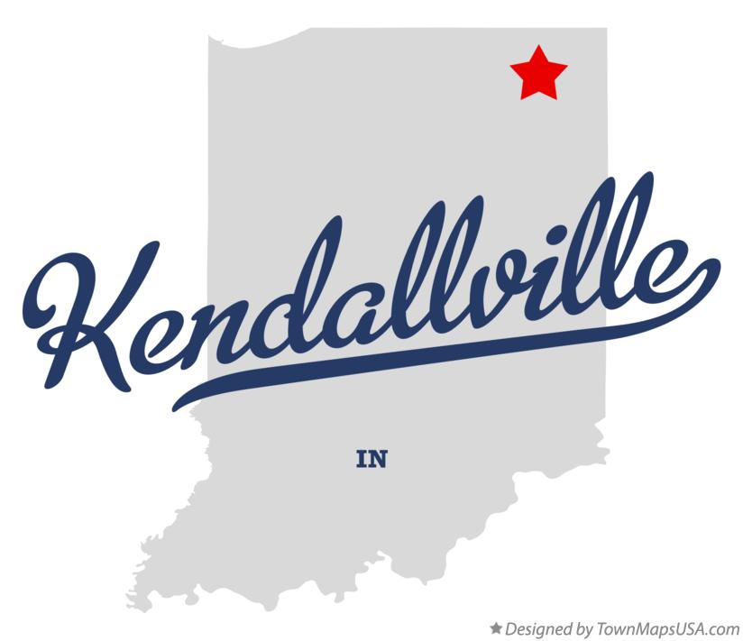 Map of Kendallville Indiana IN