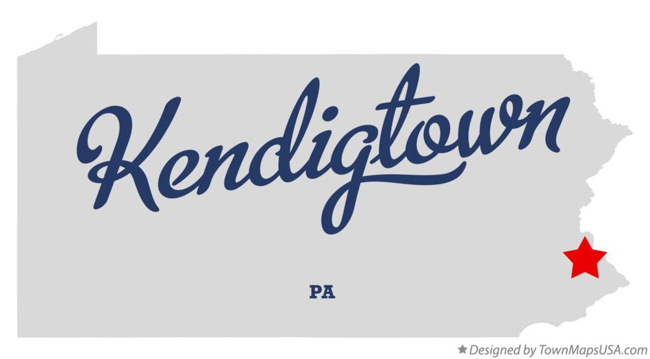 Map of Kendigtown Pennsylvania PA