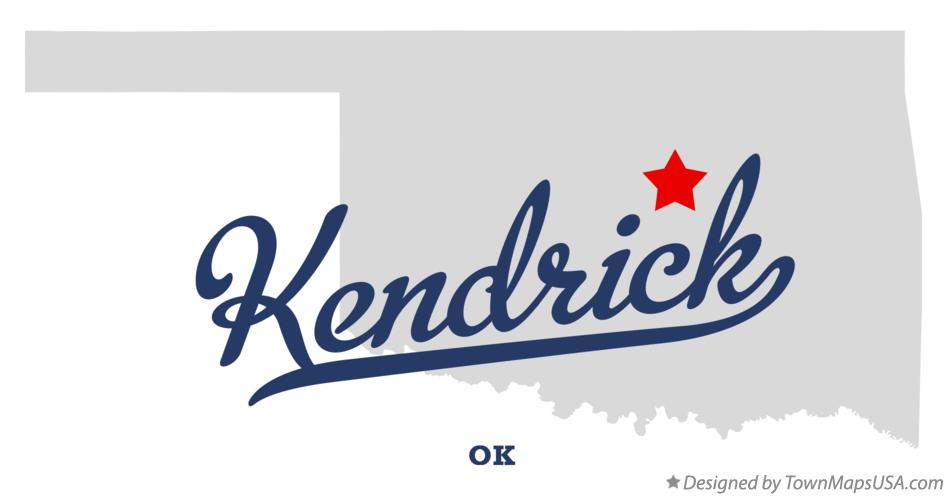Map of Kendrick Oklahoma OK