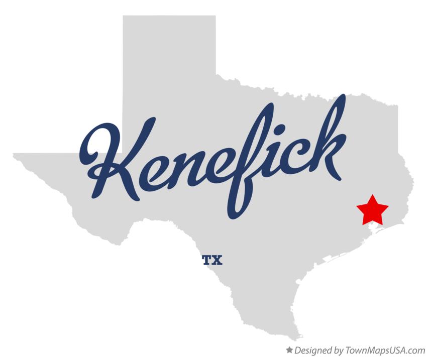 Map of Kenefick Texas TX