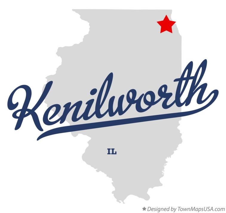 Map of Kenilworth Illinois IL
