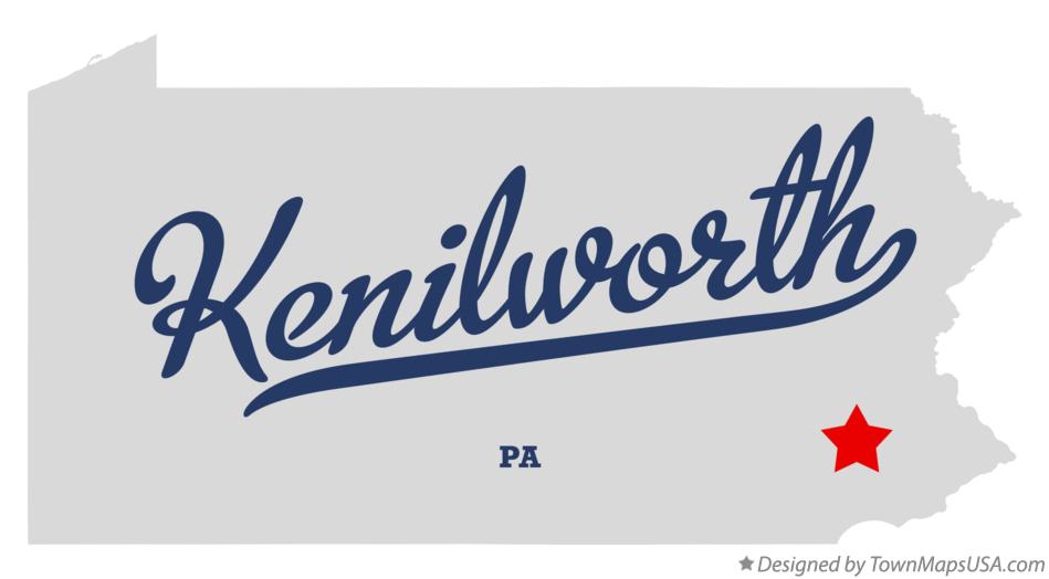Map of Kenilworth Pennsylvania PA