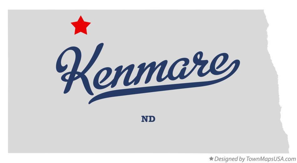 Map of Kenmare North Dakota ND