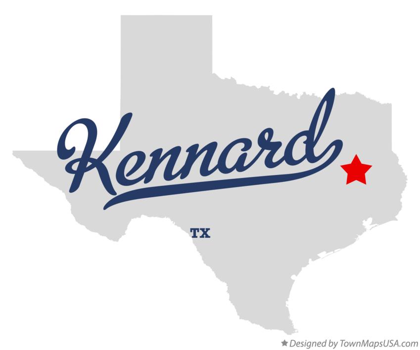 Map of Kennard Texas TX