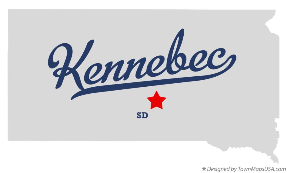 Map of Kennebec South Dakota SD