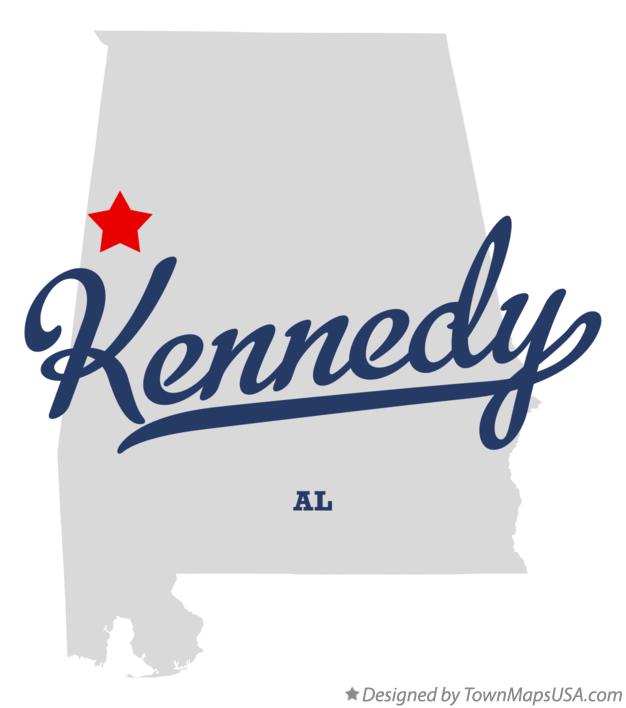 Map of Kennedy Alabama AL
