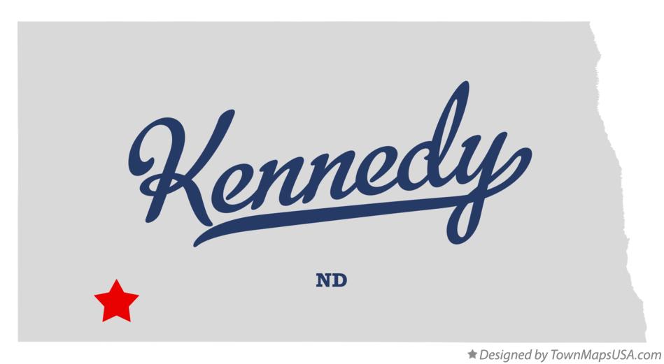Map of Kennedy North Dakota ND