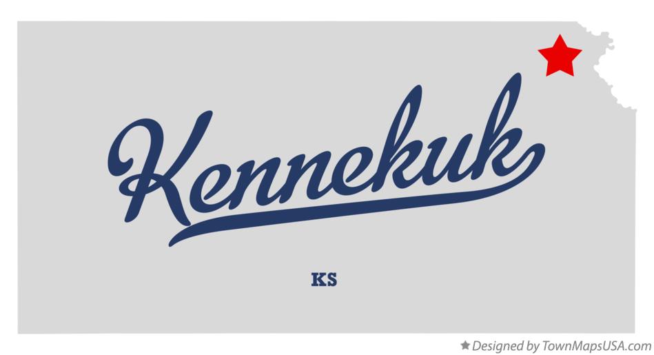 Map of Kennekuk Kansas KS