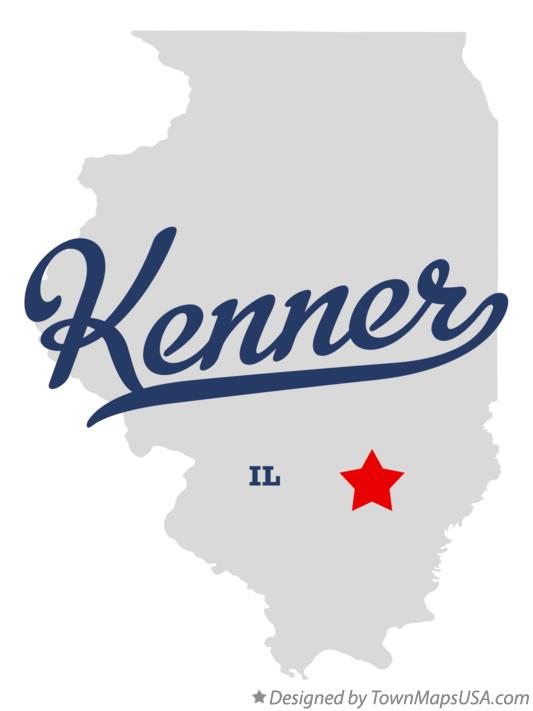 Map of Kenner Illinois IL