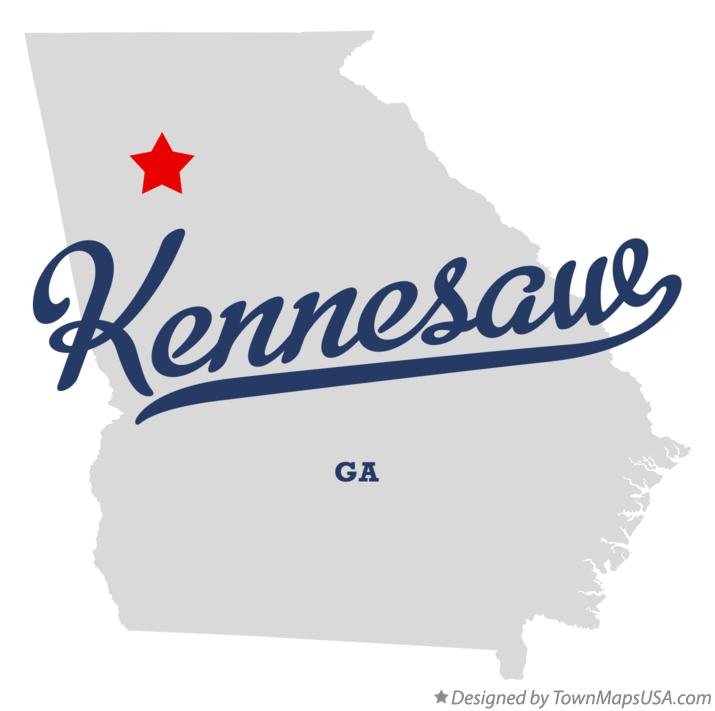Map of Kennesaw Georgia GA