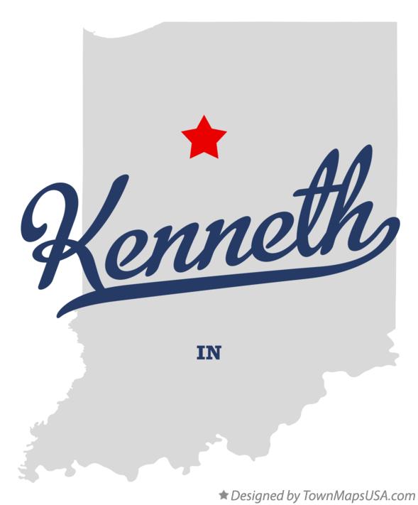 Map of Kenneth Indiana IN