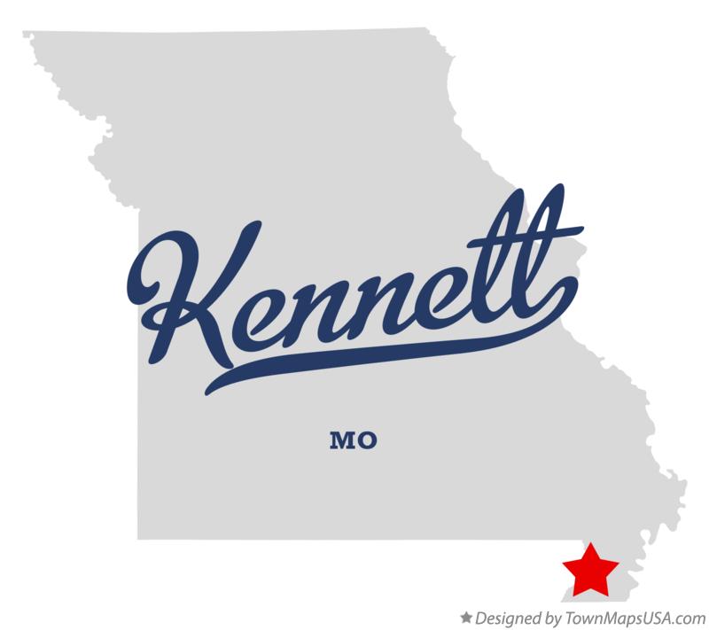 Map of Kennett Missouri MO