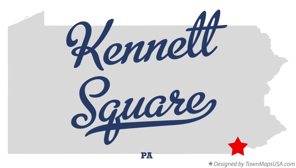 Map of Kennett Square Pennsylvania PA