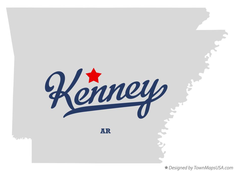 Map of Kenney Arkansas AR