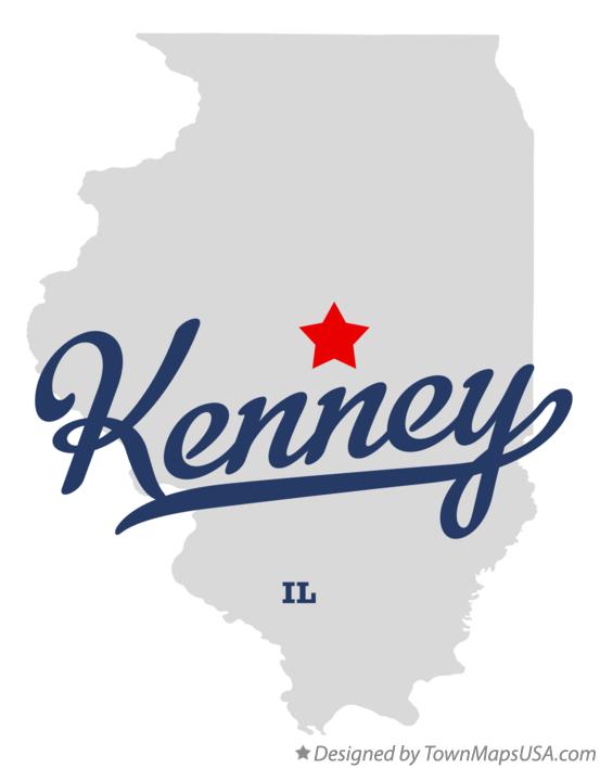 Map of Kenney Illinois IL