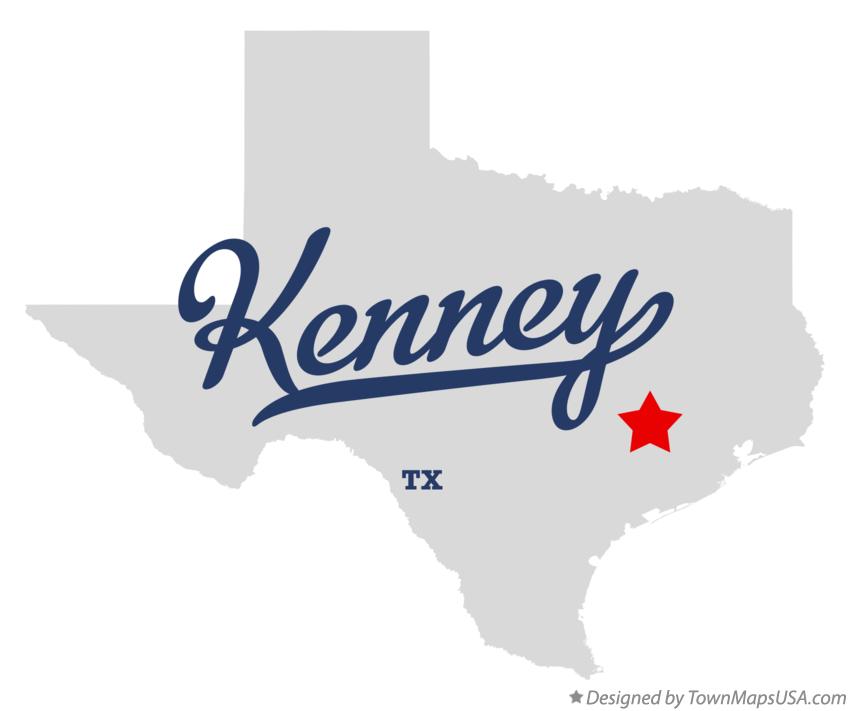 Map of Kenney Texas TX
