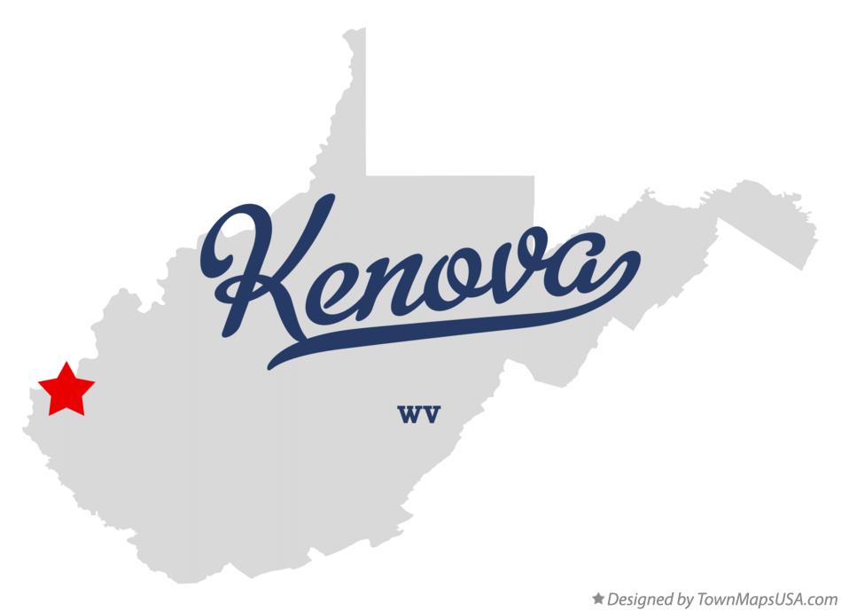 Map of Kenova West Virginia WV