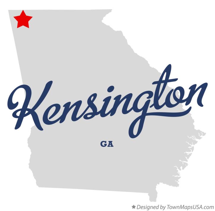 Map of Kensington Georgia GA