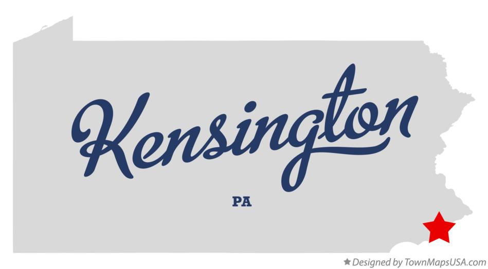 Map of Kensington Pennsylvania PA
