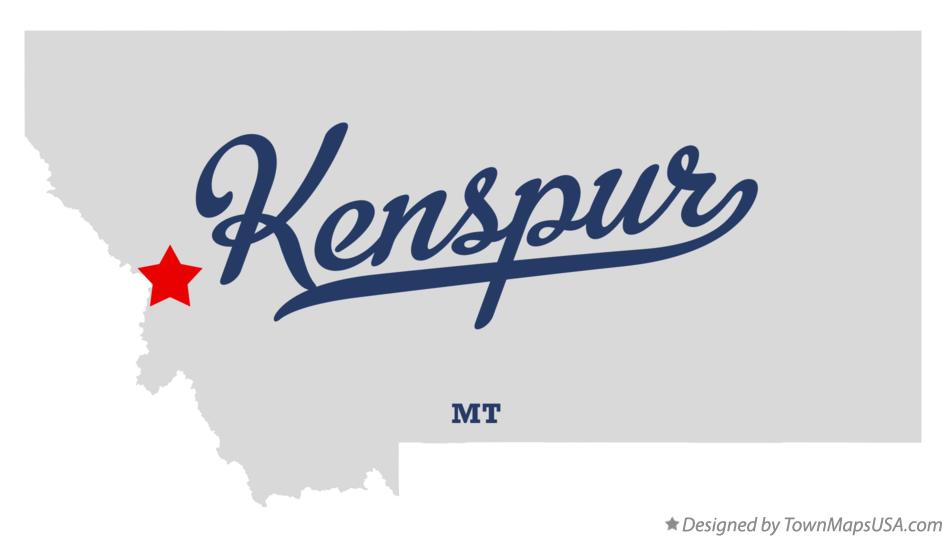 Map of Kenspur Montana MT