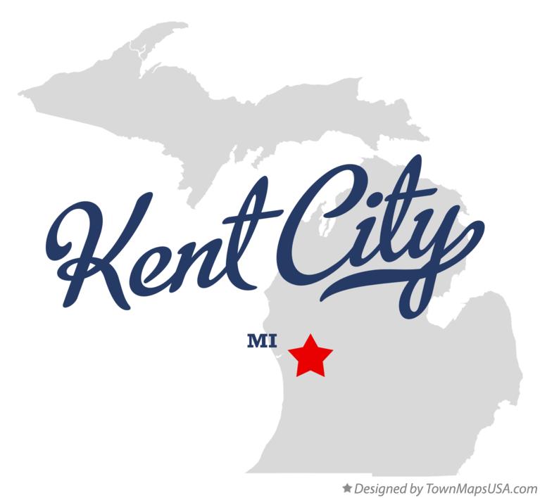 Map of Kent City Michigan MI