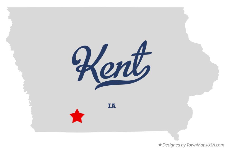 Map of Kent Iowa IA