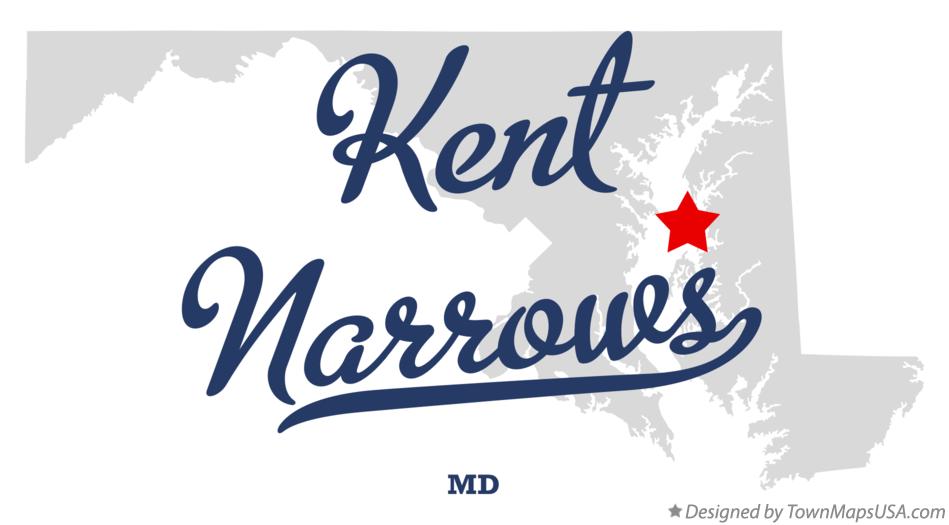 Map of Kent Narrows Maryland MD