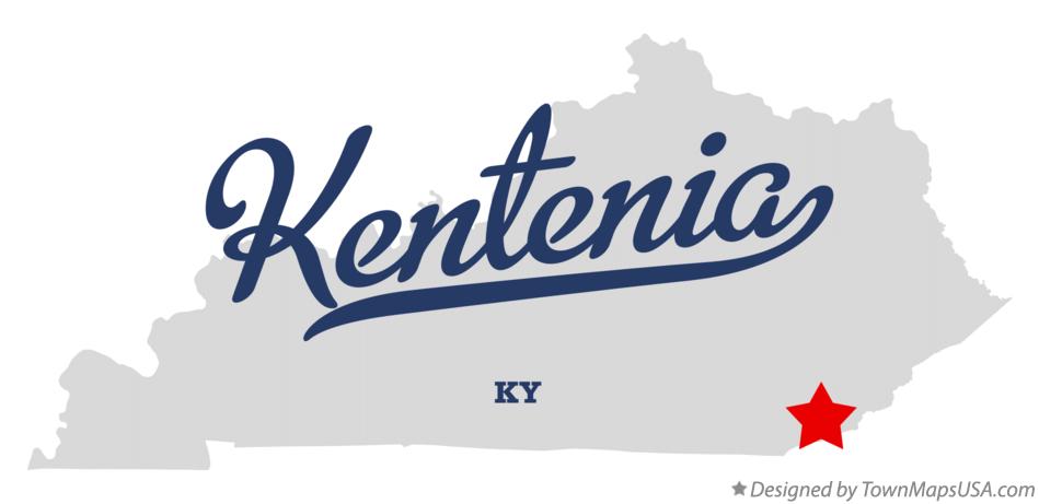 Map of Kentenia Kentucky KY