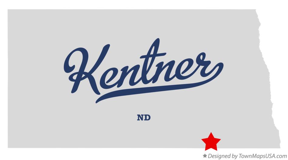 Map of Kentner North Dakota ND