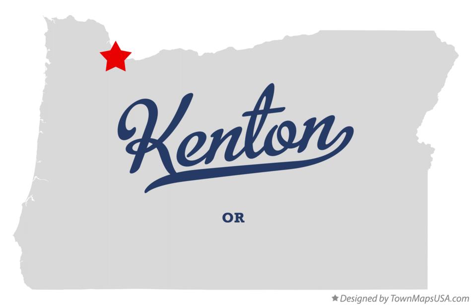 Map of Kenton Oregon OR