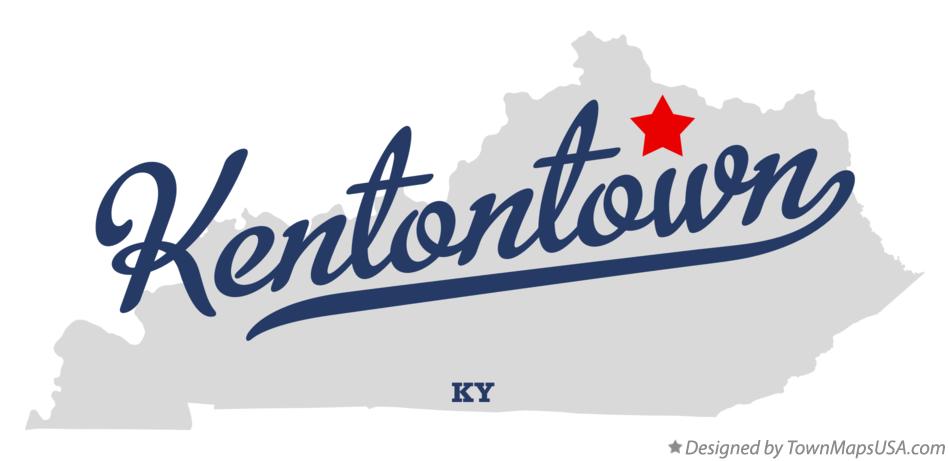 Map of Kentontown Kentucky KY