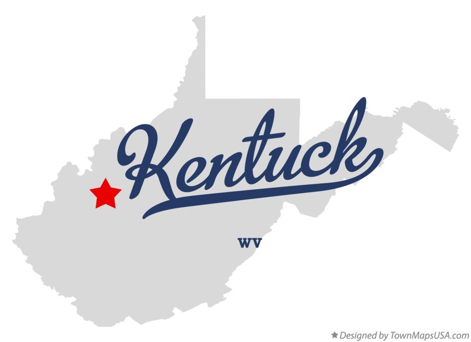 Map of Kentuck West Virginia WV
