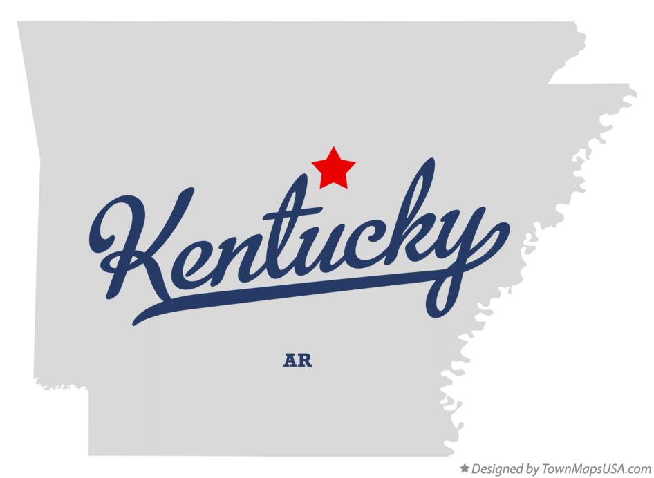 Map of Kentucky Arkansas AR