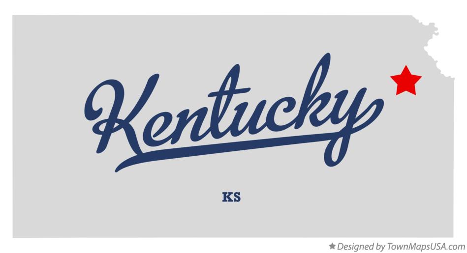 Map of Kentucky Kansas KS