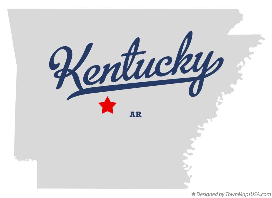 Map of Kentucky Arkansas AR