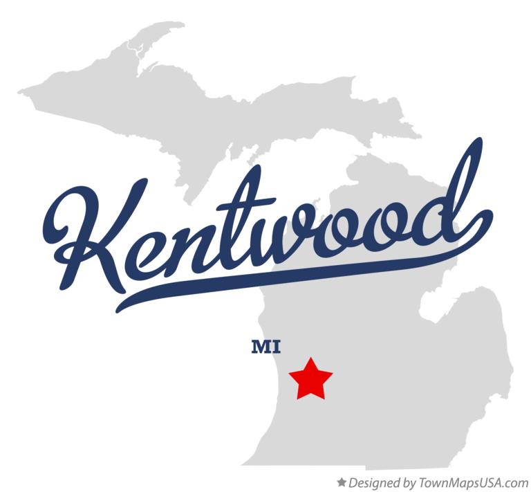 Map of Kentwood Michigan MI