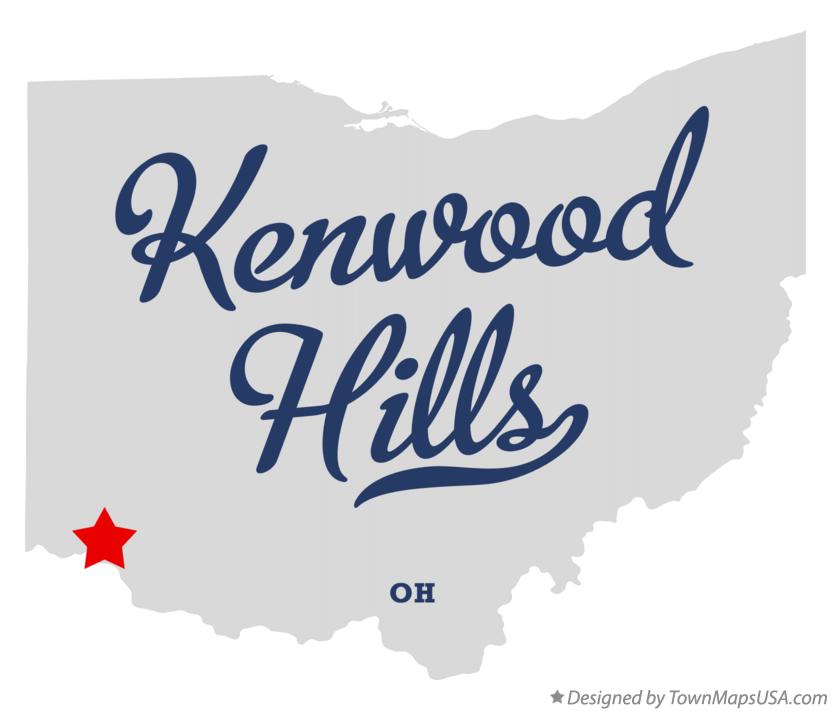 Map of Kenwood Hills Ohio OH