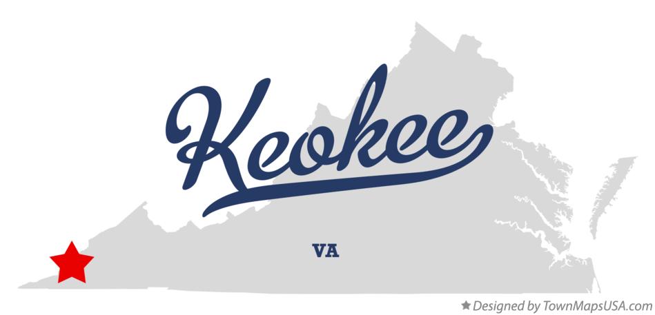 Map of Keokee Virginia VA