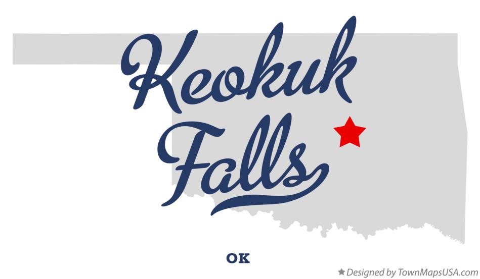 Map of Keokuk Falls Oklahoma OK