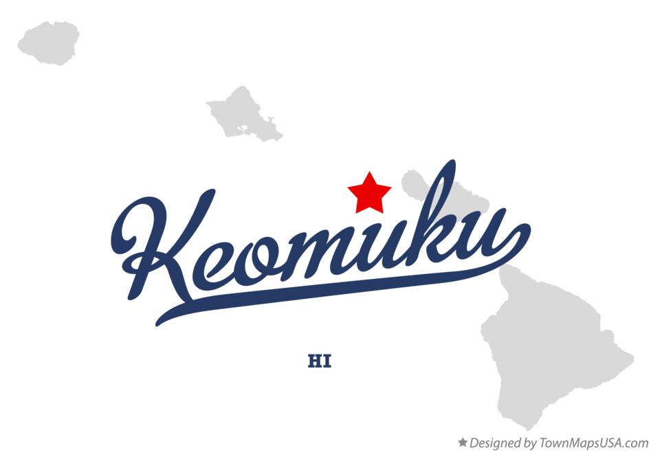 Map of Keomuku Hawaii HI