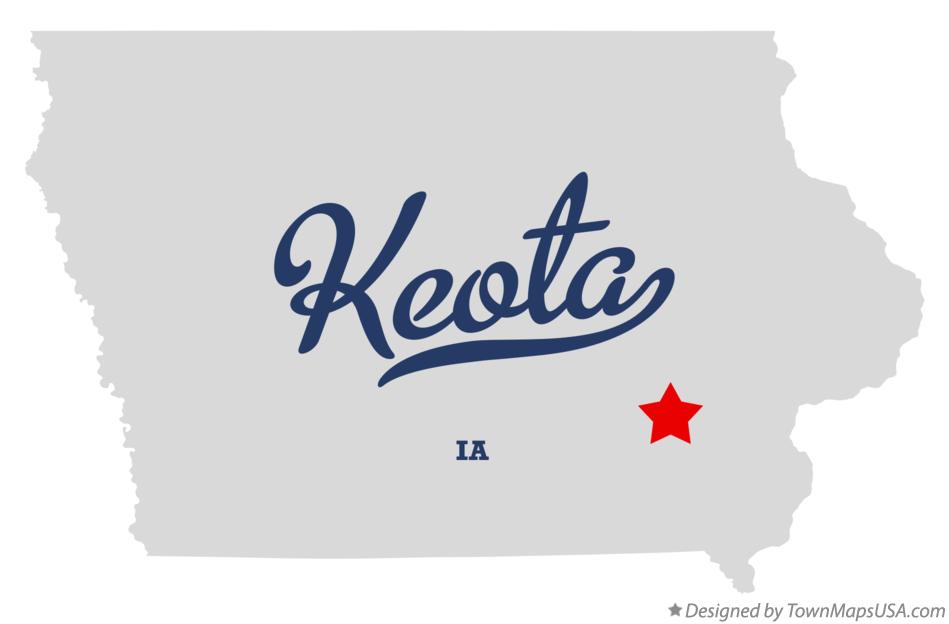 Map of Keota Iowa IA