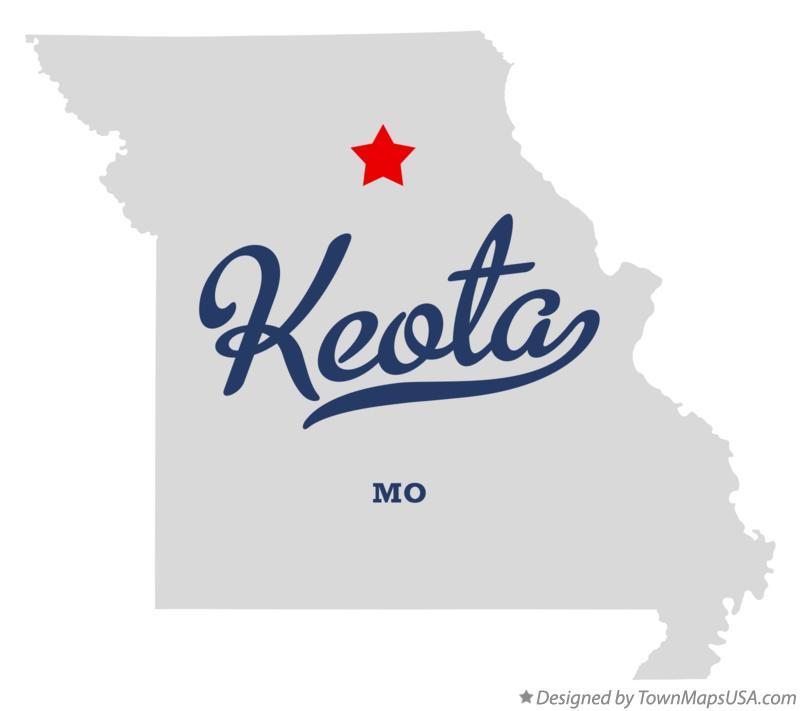 Map of Keota Missouri MO