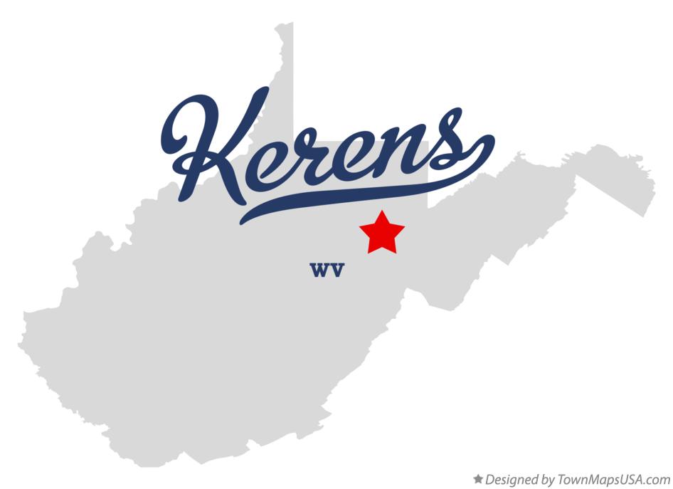 Map of Kerens West Virginia WV