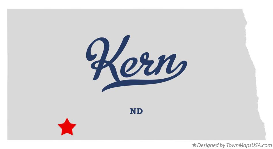 Map of Kern North Dakota ND