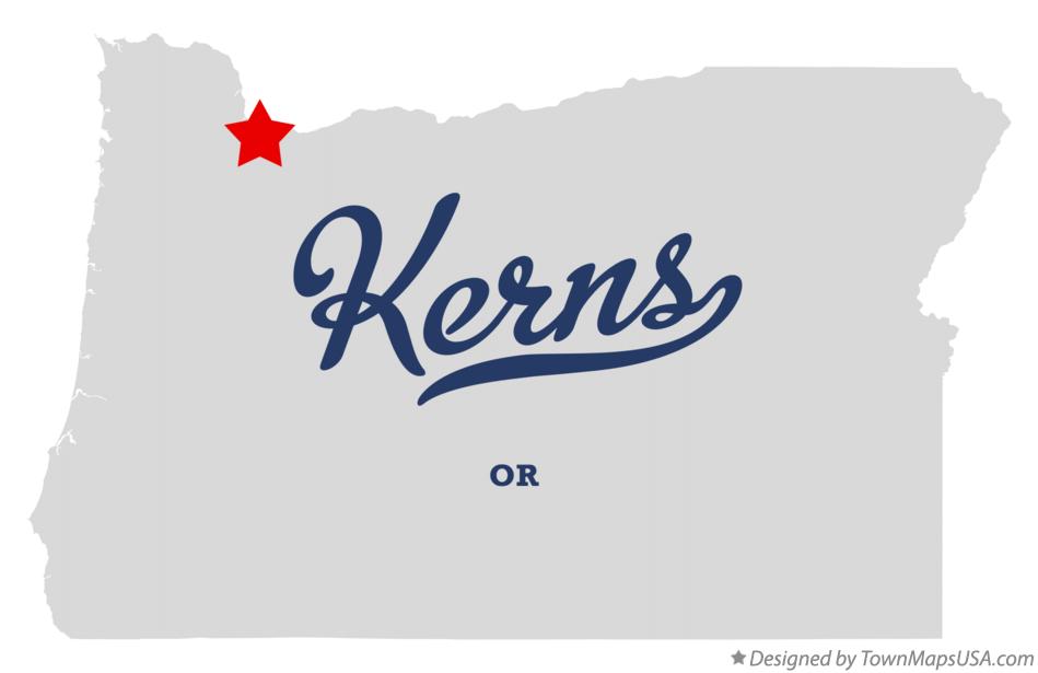 Map of Kerns Oregon OR