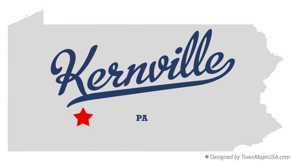 Map of Kernville Pennsylvania PA