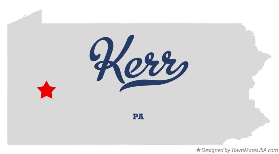 Map of Kerr Pennsylvania PA